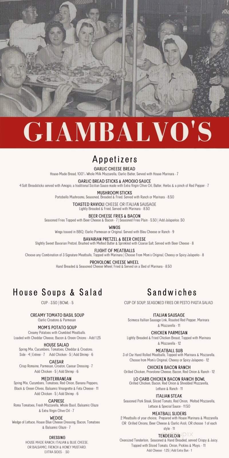 Giambalvos Wood Fired Pizza & Pasta - Kearney, MO menu_pic