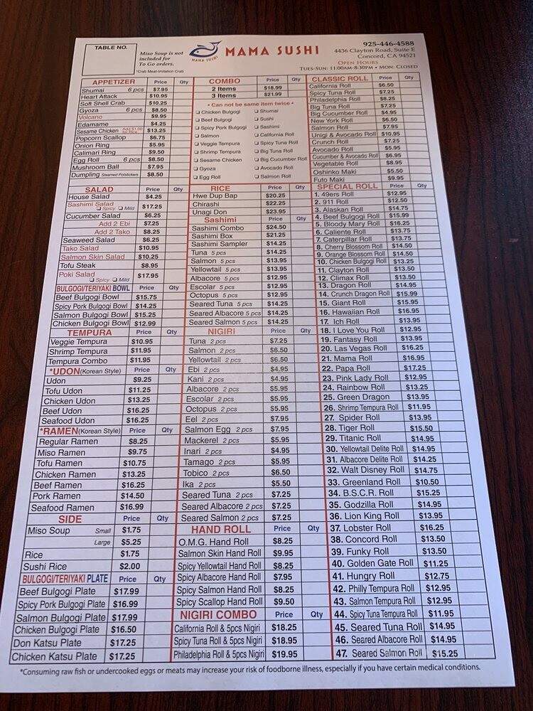 Mama Bowl - Concord, CA menu_pic