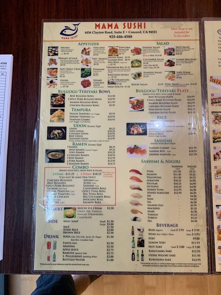 Mama Bowl - Concord, CA menu_pic