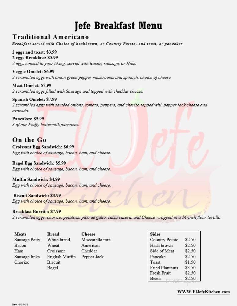 El Jefe Kitchen - Sparta, TN