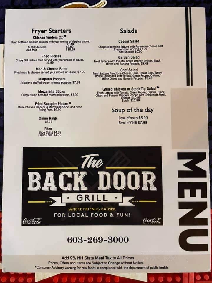 The Back Door Bar and Grill - Barnstead, NH