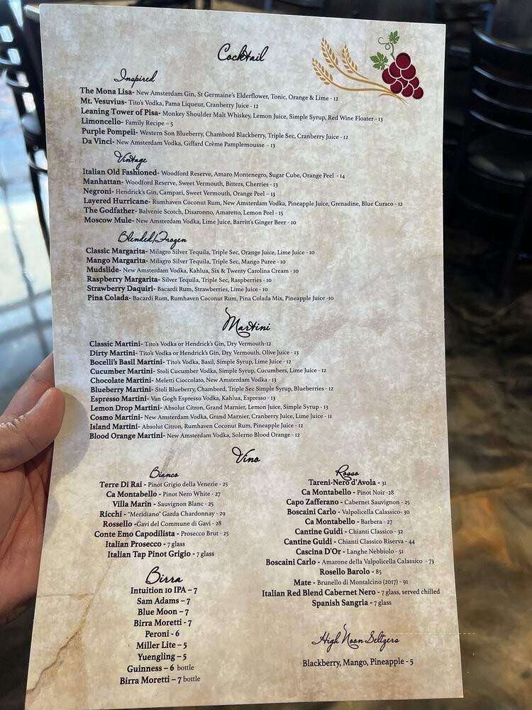 Trattoria Di Bernardone - Saint Johns, FL menu_pic