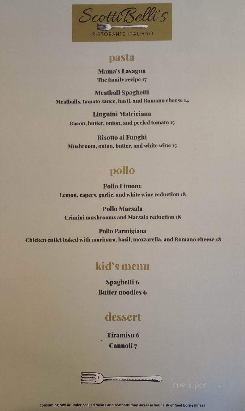 Scottibelli's - Kalispell, MT menu_pic