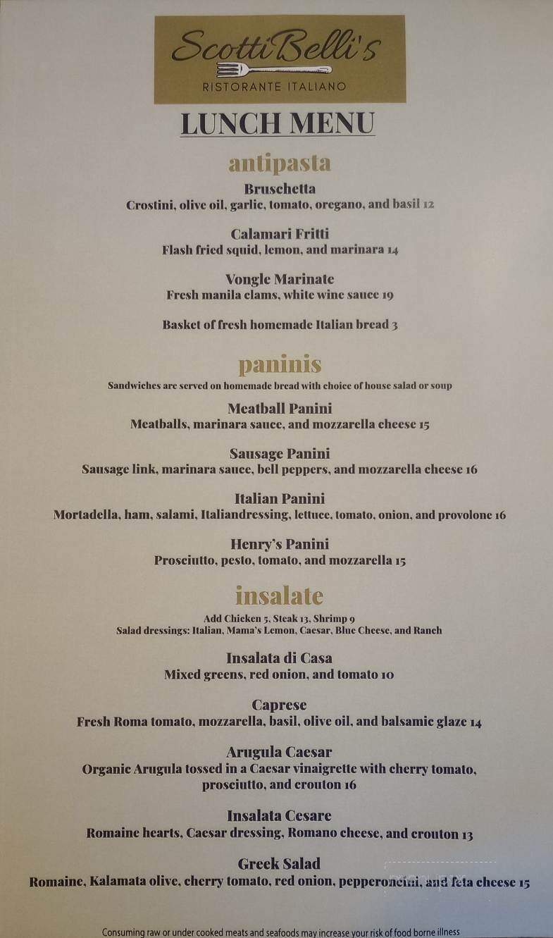 Scottibelli's - Kalispell, MT menu_pic