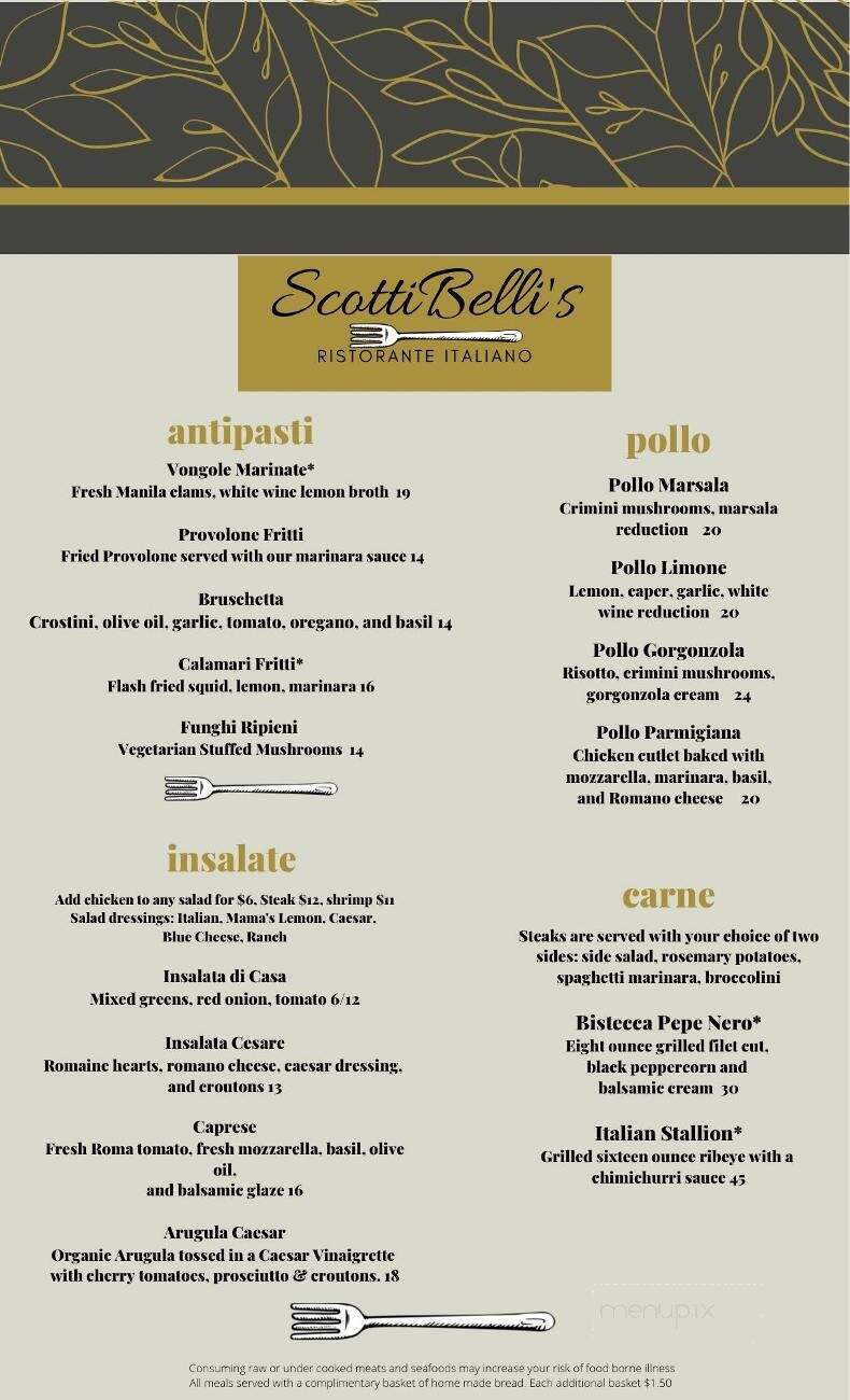 Scottibelli's - Kalispell, MT menu_pic