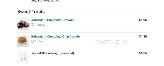 Ghirardelli Chocolate Outlet and Ice Cream Shop - Simpsonville, KY menu_pic