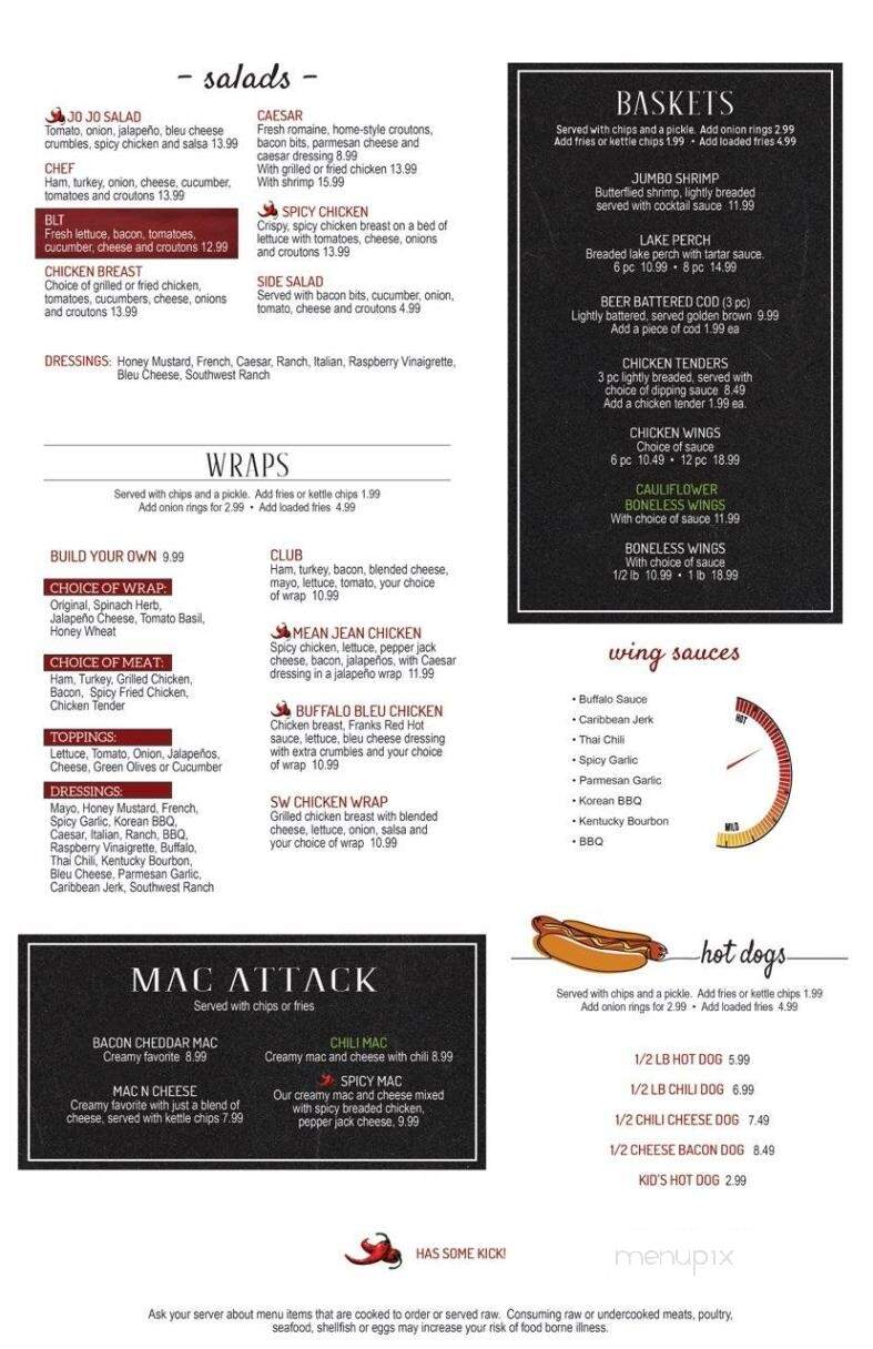 Bravehearts Pub - Alma, MI menu_pic
