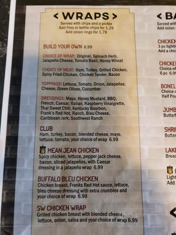 Bravehearts Pub - Alma, MI menu_pic