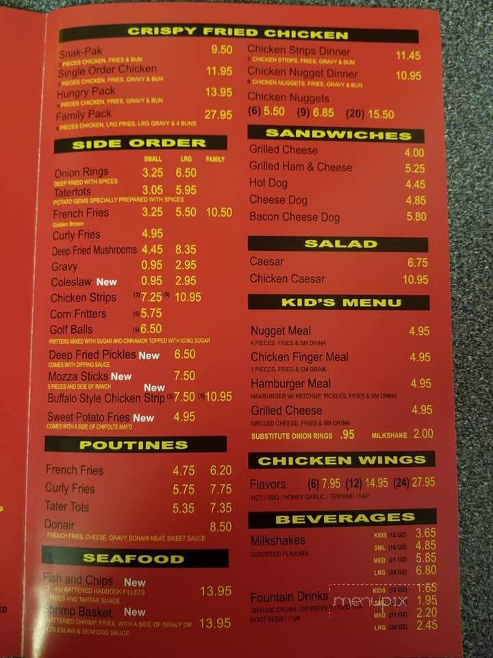 Burger Baron - Carstairs, AB menu_pic