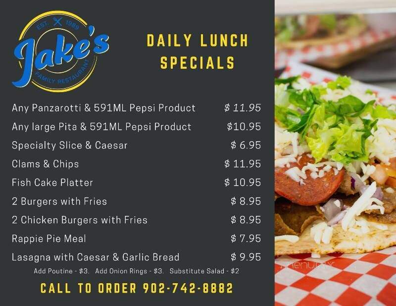 Jake's Diner Pizzeria & Deli - Yarmouth, NS menu_pic