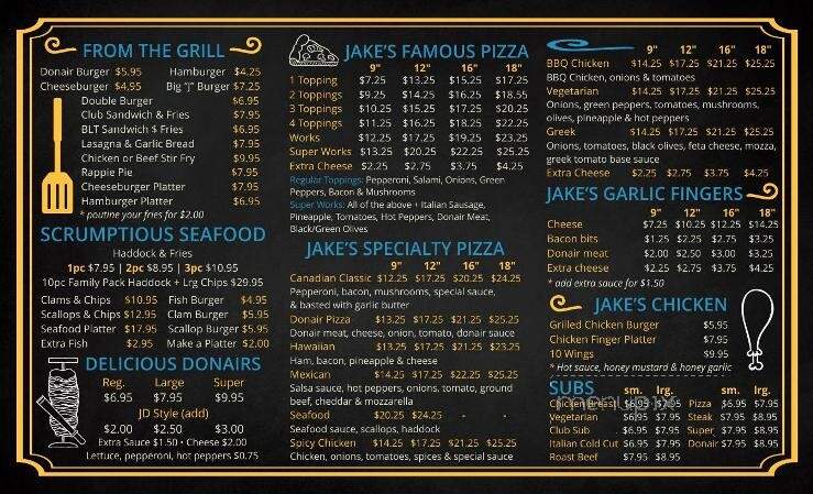 Jake's Diner Pizzeria & Deli - Yarmouth, NS menu_pic