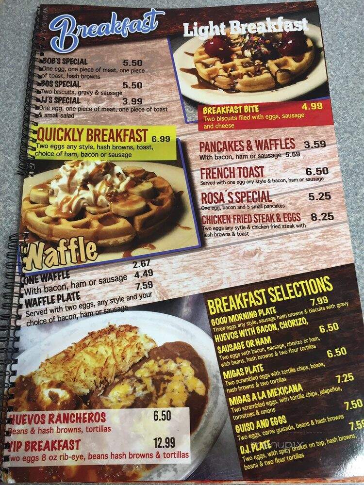 Mexico City Cafe - Cross Plains, TX menu_pic