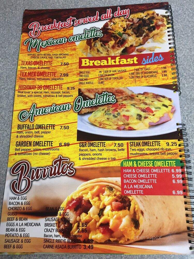 Mexico City Cafe - Cross Plains, TX menu_pic