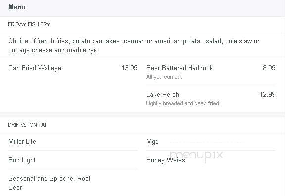 Slo's Pub - Woodruff, WI menu_pic