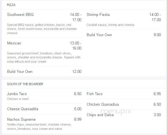 Slo's Pub - Woodruff, WI menu_pic