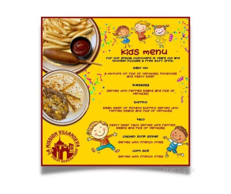 Mission Villanueva - Lamar, CO menu_pic