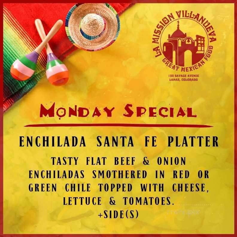 Mission Villanueva - Lamar, CO menu_pic