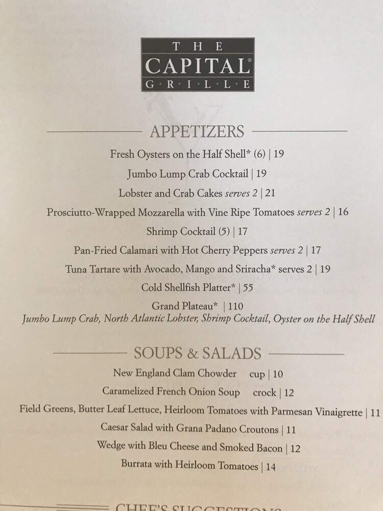 The Capital Grille - Lyndhurst, OH menu_pic