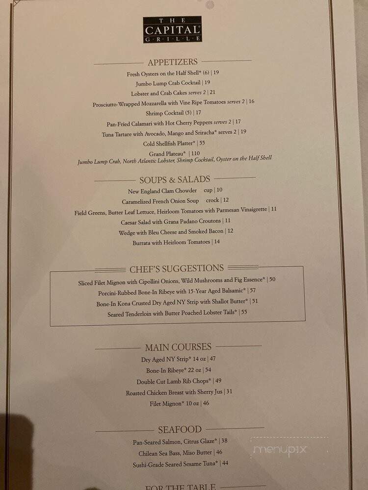 The Capital Grille - Lyndhurst, OH menu_pic
