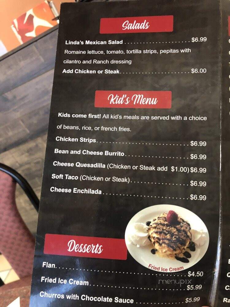 Miche Linda's Mexican Grill - Upland, CA menu_pic
