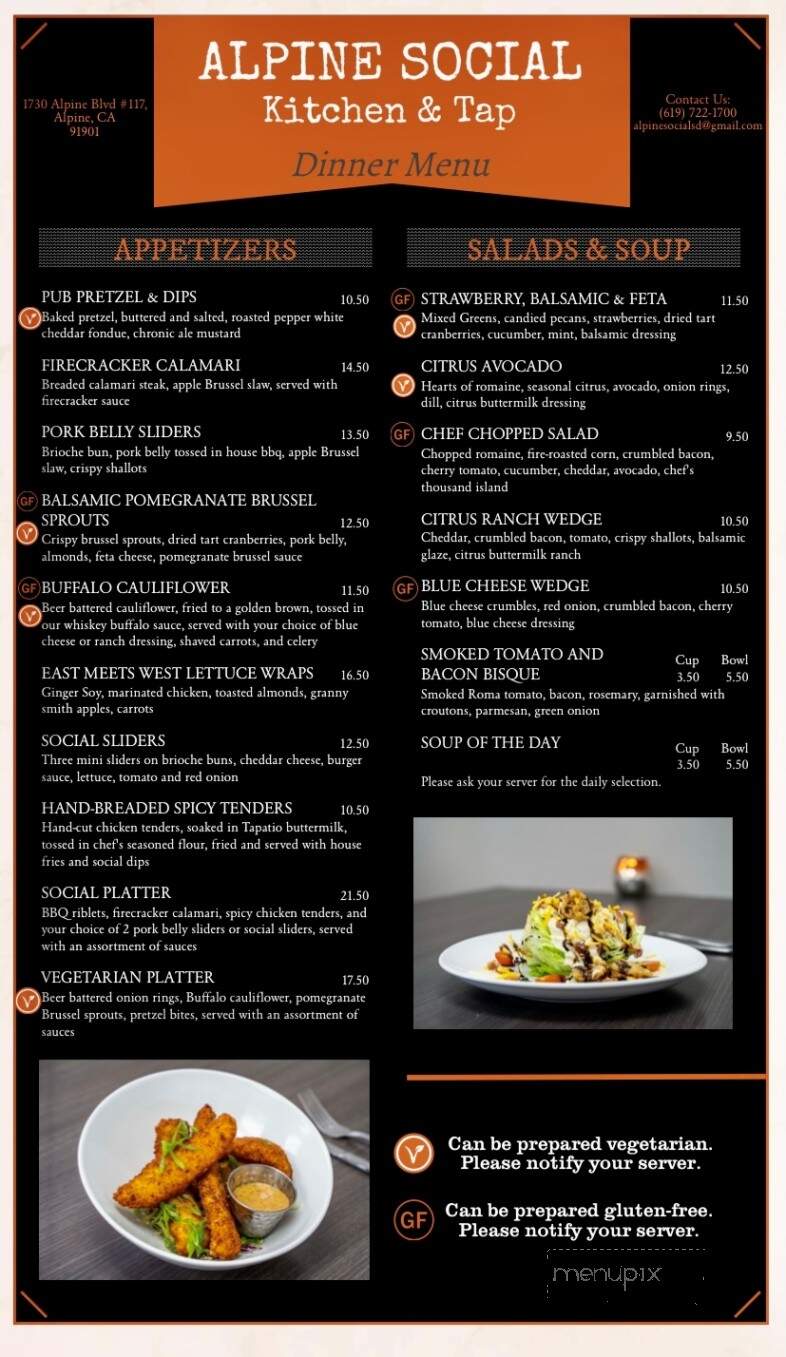Alpine Social - Alpine, CA menu_pic