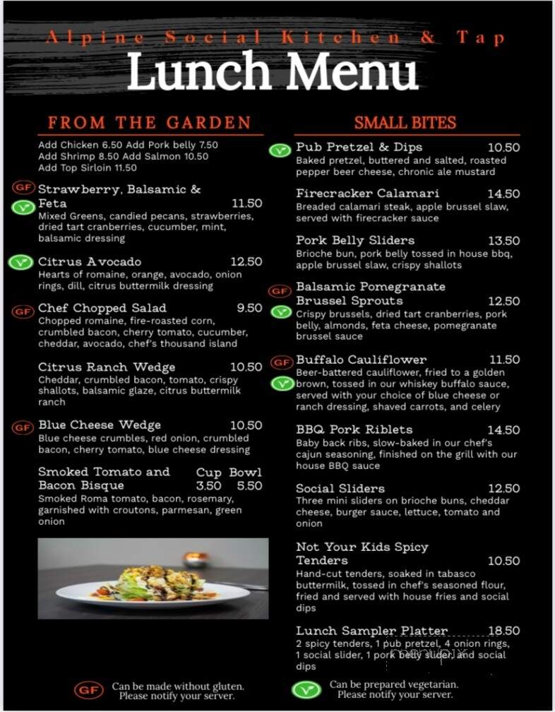 Alpine Social - Alpine, CA menu_pic