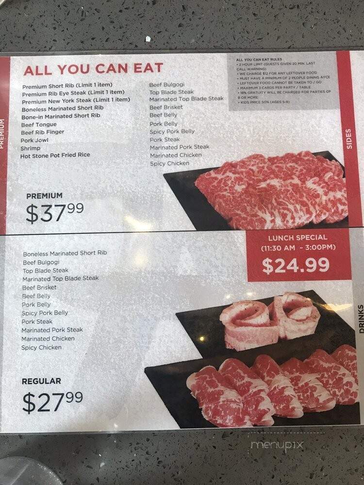 Hanu Korean BBQ - Chula Vista, CA menu_pic