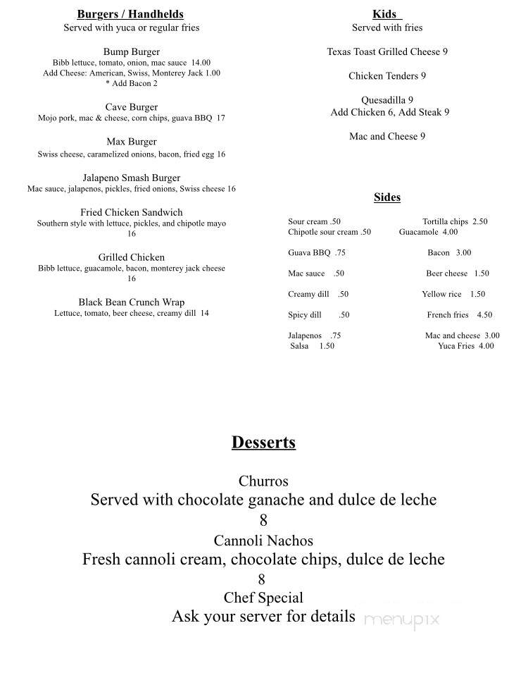 Natty Bumppo's - Cooperstown, NY menu_pic