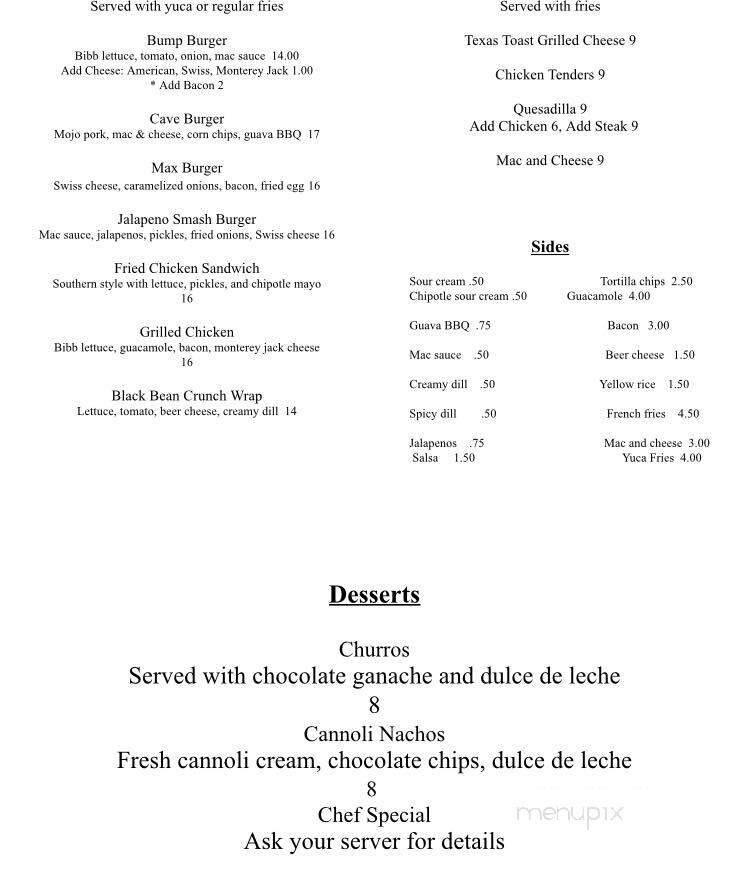 Natty Bumppo's - Cooperstown, NY menu_pic