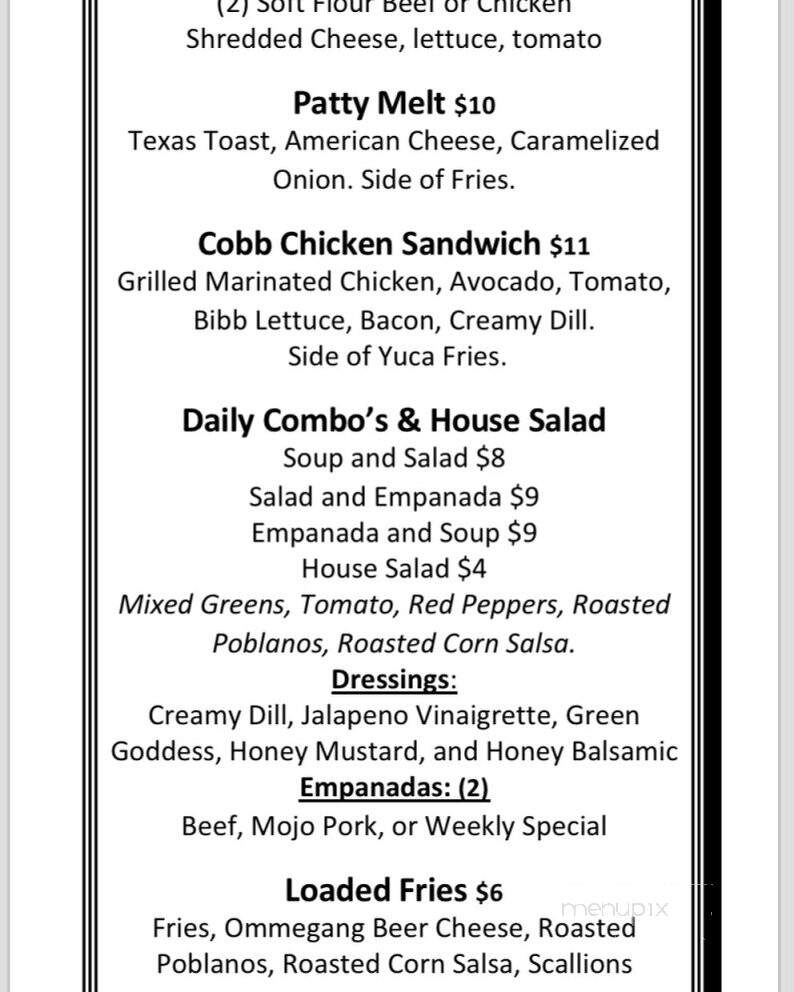 Natty Bumppo's - Cooperstown, NY menu_pic