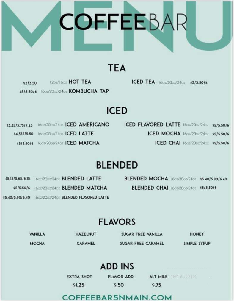 CoffeeBar Bel Air - Bel Air, MD menu_pic