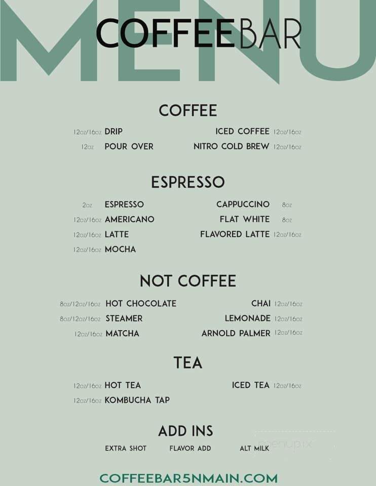 CoffeeBar Bel Air - Bel Air, MD menu_pic