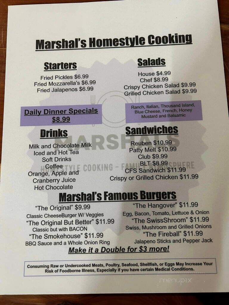 Marshal's Homestyle Cooking - Gordonville, TX