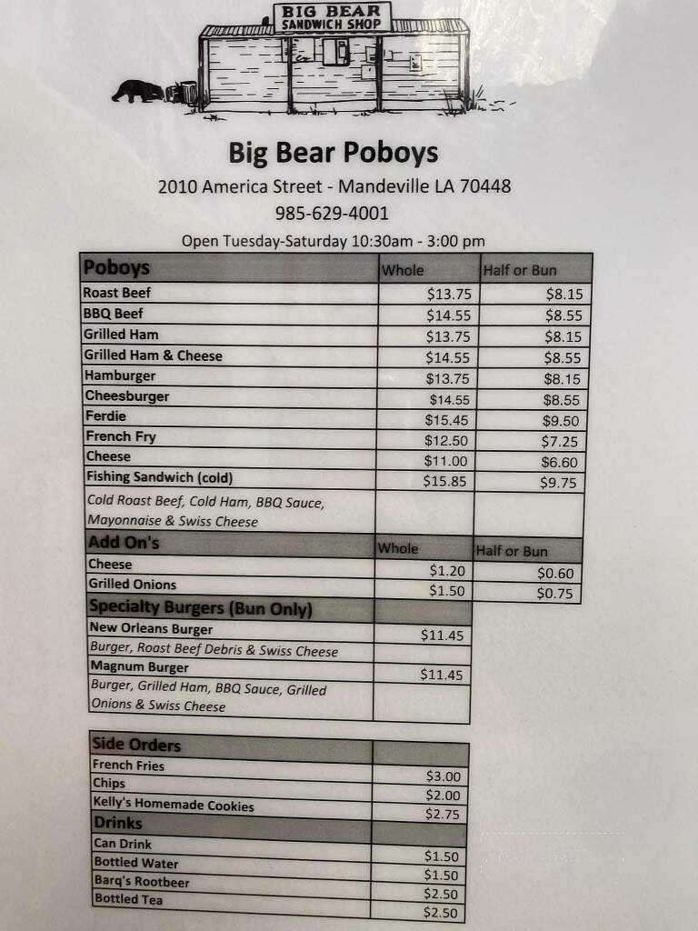 Big Bear Poboys - Mandeville, LA