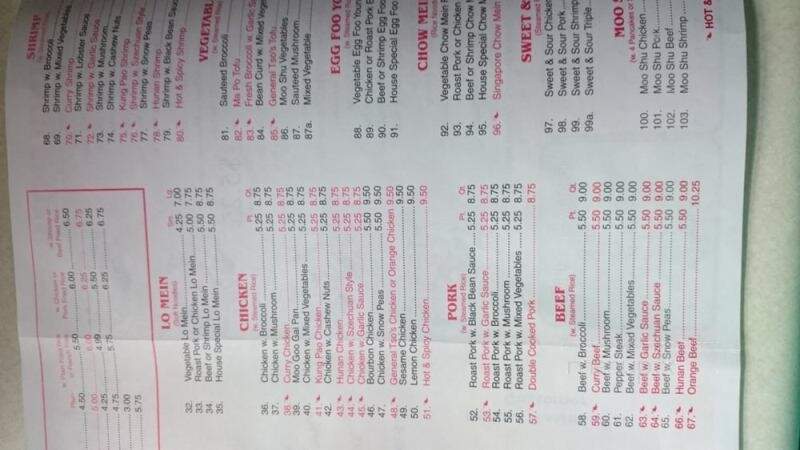 May Flower Chinese - Murfreesboro, TN menu_pic