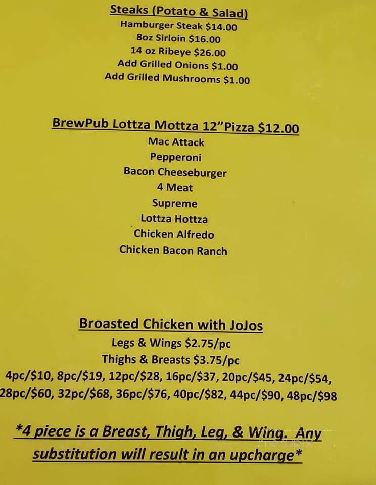 Hell Creek Bar - Jordan, MT menu_pic