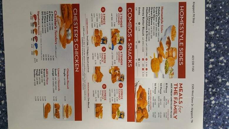 Pit Stop Lounge - Kingsport, TN menu_pic