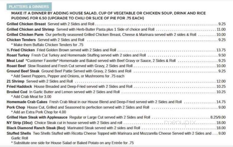Princess Restaurant - Frostburg, MD menu_pic