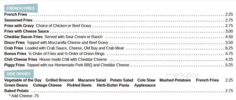 Princess Restaurant - Frostburg, MD menu_pic