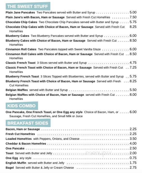 Princess Restaurant - Frostburg, MD menu_pic