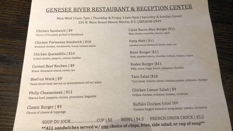 Genesee River Restaurant - Mount Morris, NY