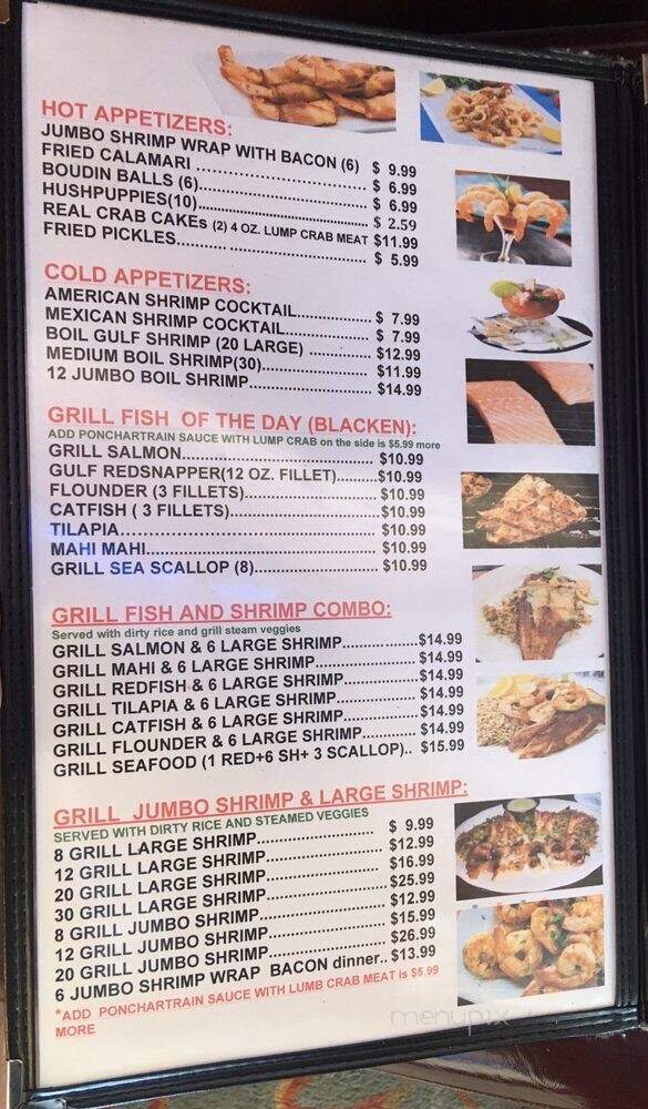 Baytown Seafood Restaurant - La Porte, TX menu_pic