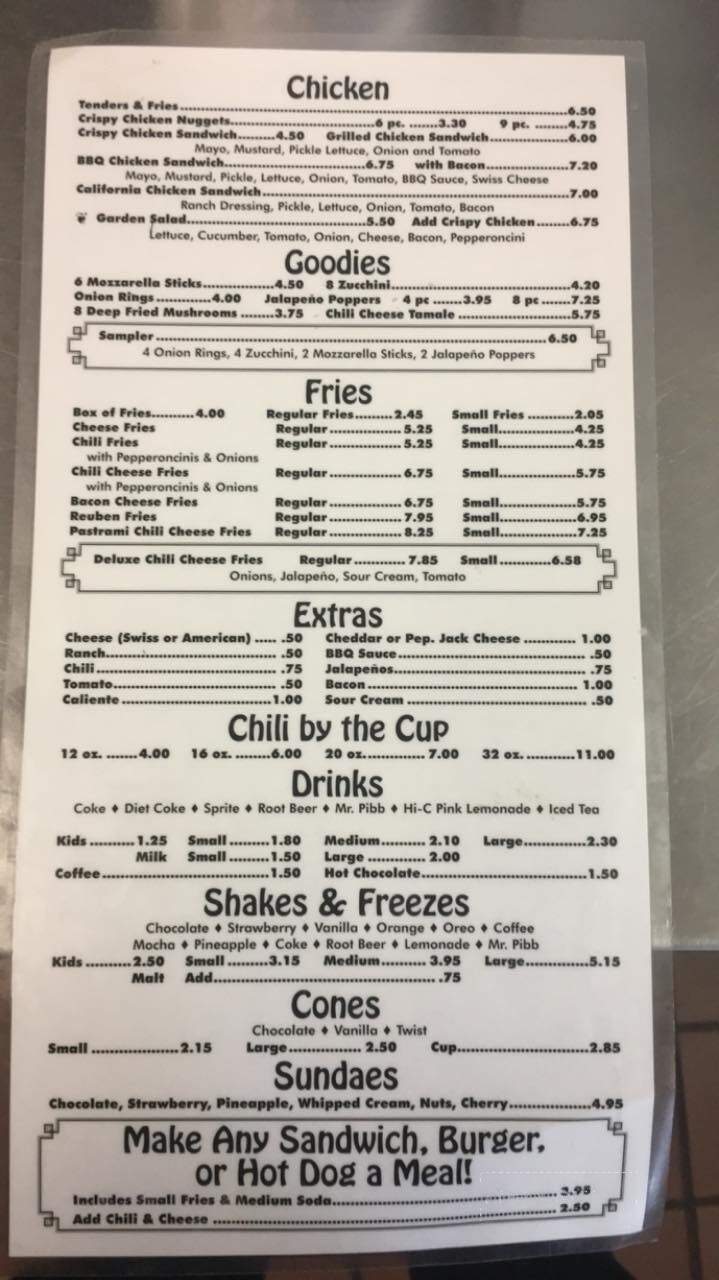 Shoestring - Placerville, CA menu_pic