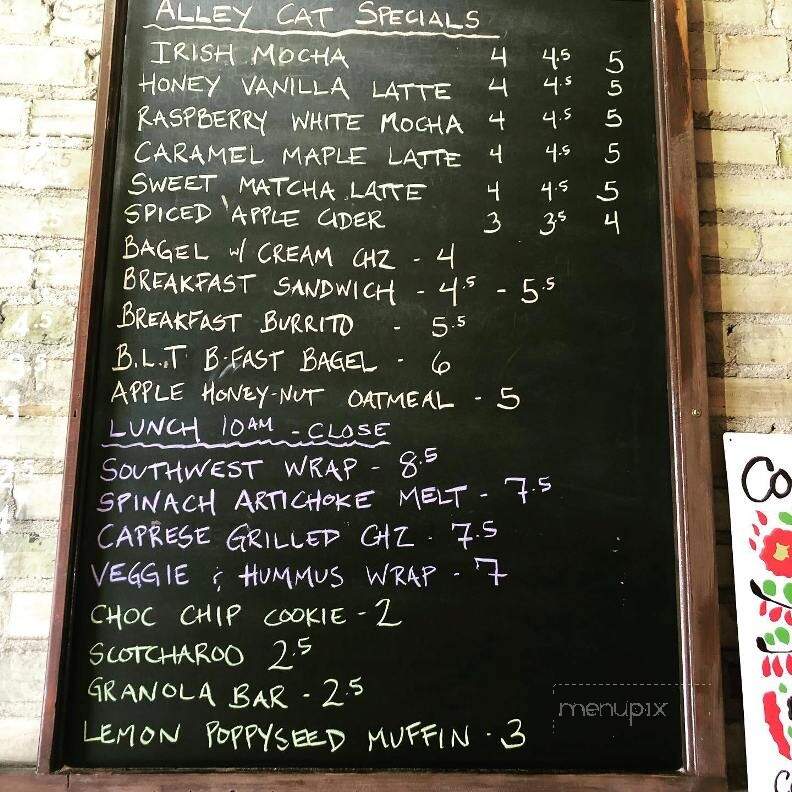 Alley Cat Coffeehouse - Hortonville, WI menu_pic