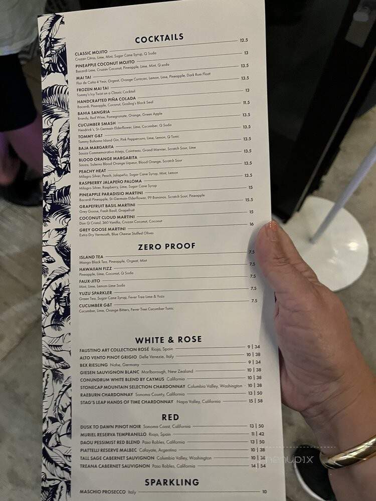 Tommy Bahama | Marlin Bar - Dania Beach, FL menu_pic