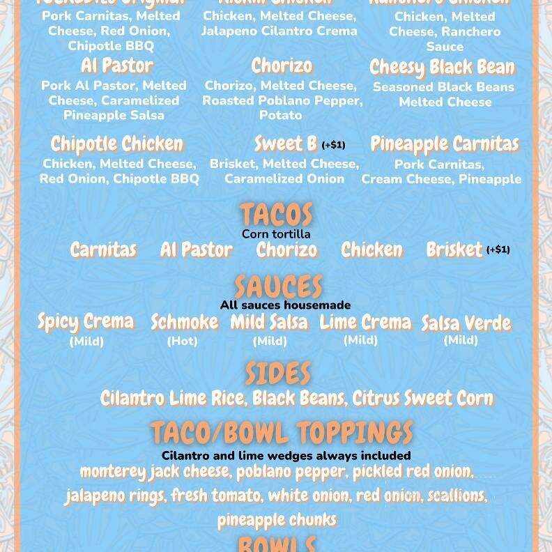 Tuckedito Taquitos - Lansdale, PA menu_pic