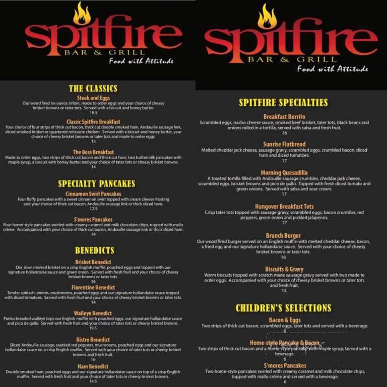 Spitfire - Dayton, OH menu_pic