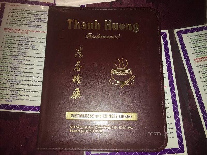 Thanh Huong Restaurant - Winnipeg, MB