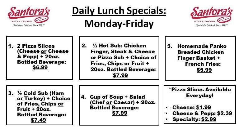 Santora's Pizza - Depew, NY menu_pic
