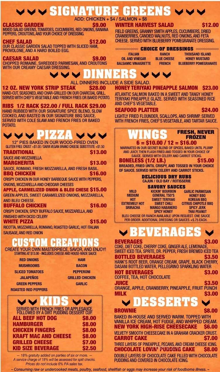 The Warehouse Tavern & Grill - East Stroudsburg, PA menu_pic